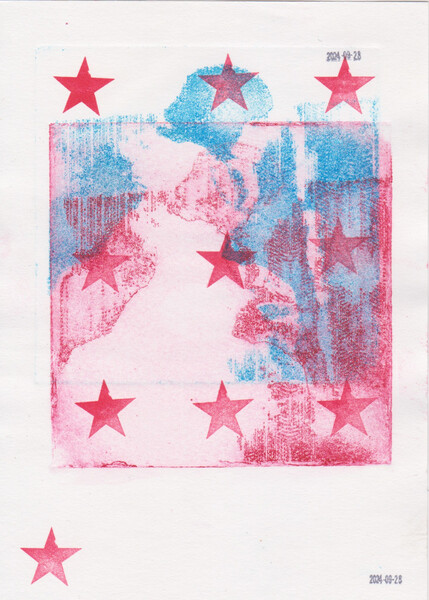 Stars and Stripes Aquatint Red,White,Blue